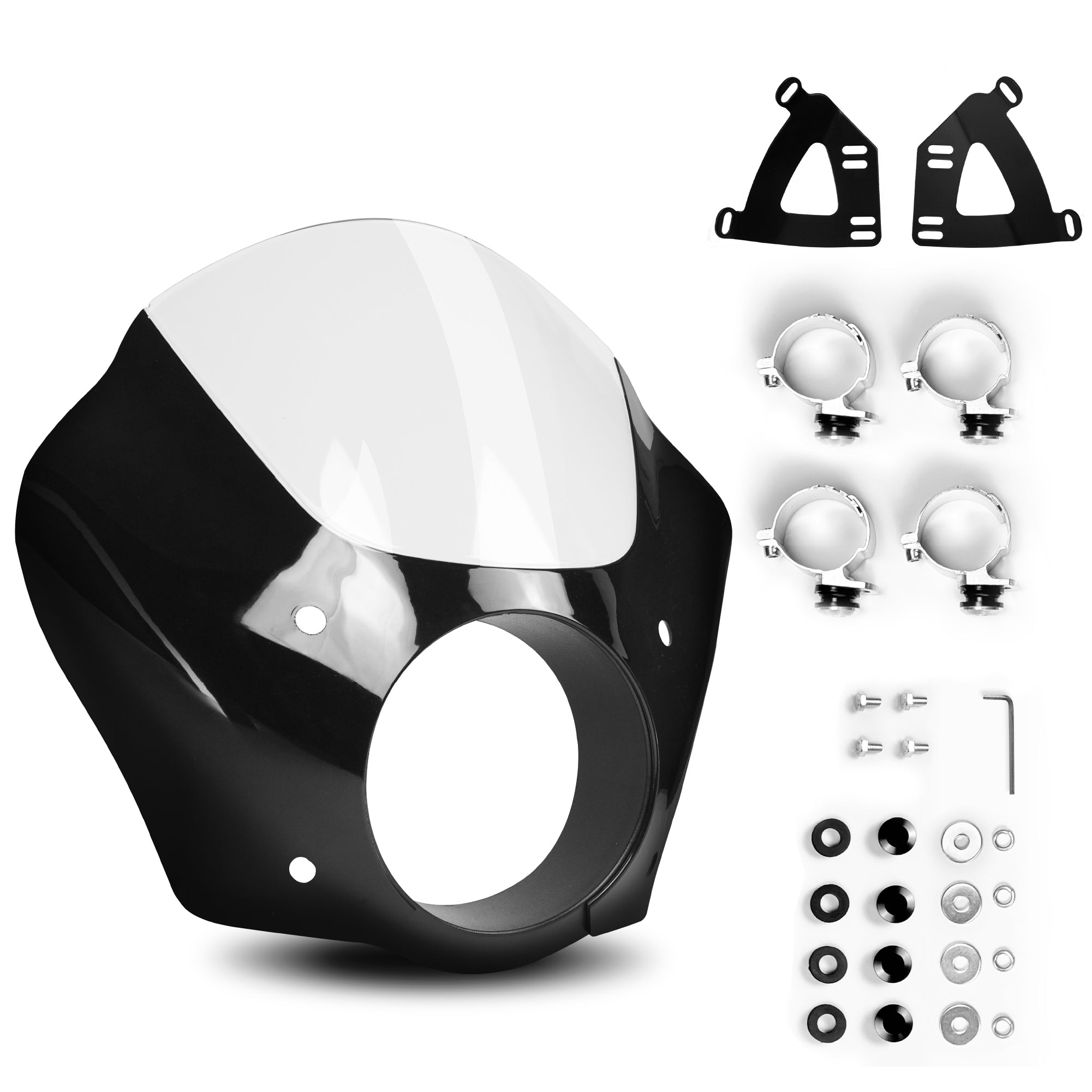 yuri　BK Krator Motorcycle Fairing Windshield, 35-41mm Fork Tubes