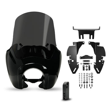 KRATOR Smoke Motorcycle Windshield Fairing, Headlight Extension Block B