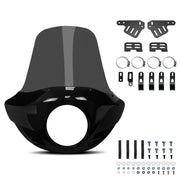 Krator 22" Motorcycle Headlight Fairing Windshield For 35-49mm Fork Clamp, Smoke