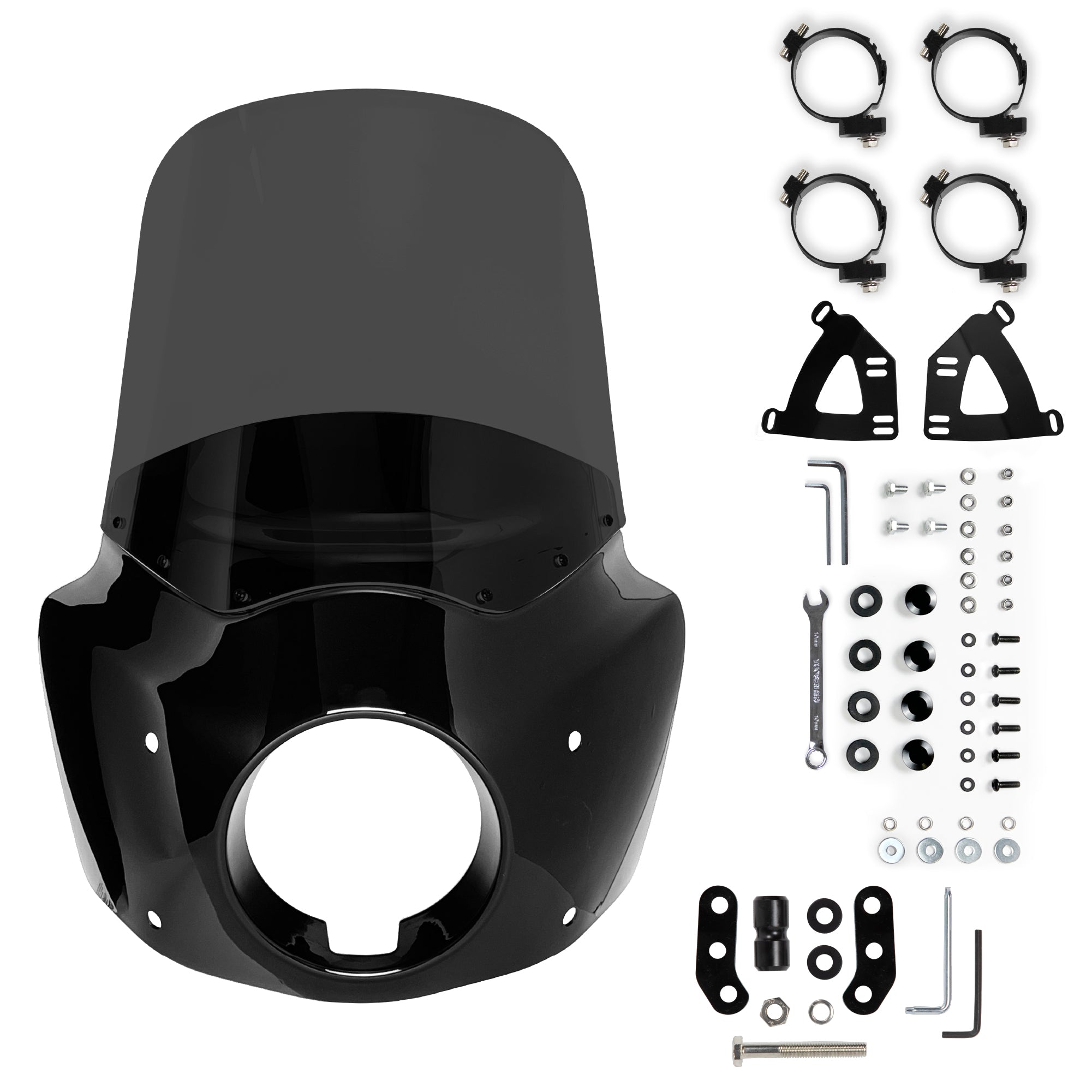 Krator Windshield Fairing, Harley Davidson FXLRS Low Rider S 2020-2024, Smoke, with Extension