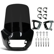 Krator Motorcycle Windshield Fairing & Mounting Kit Compatible with Harley Davidson