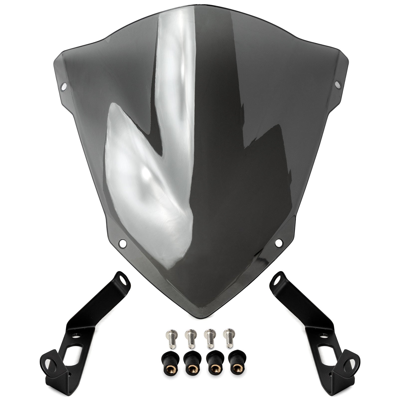 Smoke Tinted Windscreen Windshield for Yamaha MT-07 2018-2020 and Yamaha FZ-07 2018-2020 - Super Tough ABS Plastic