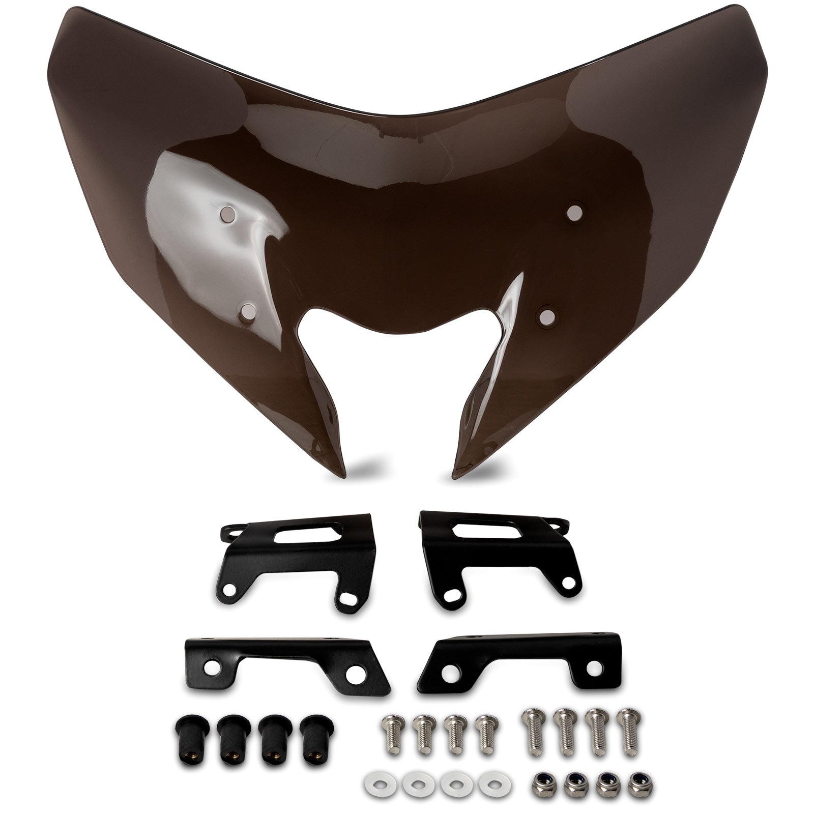 Smoke Tinted Windscreen Windshield for Yamaha MT-09 2017-2020 and Yamaha FZ-09 2017-2020 - Super Tough ABS Plastic