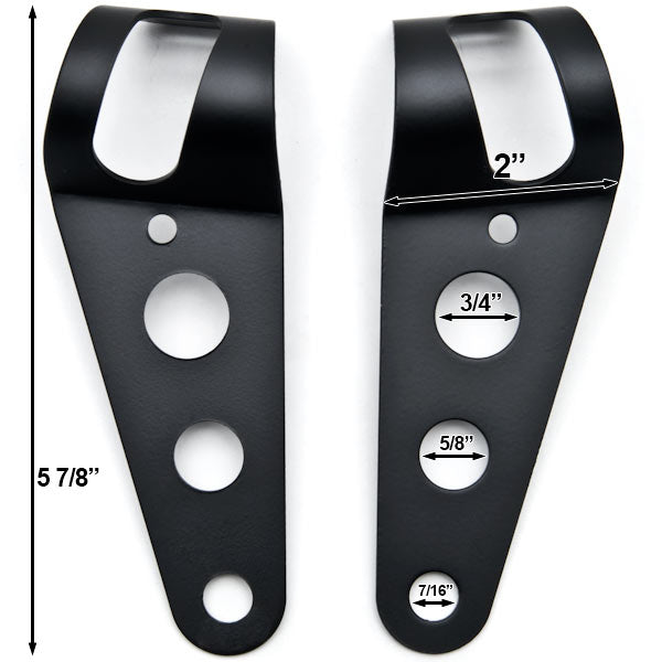 Black Headlight Mounting Bracket Fork Ears For Cafe Racer Bobber Chopper 31-43mm