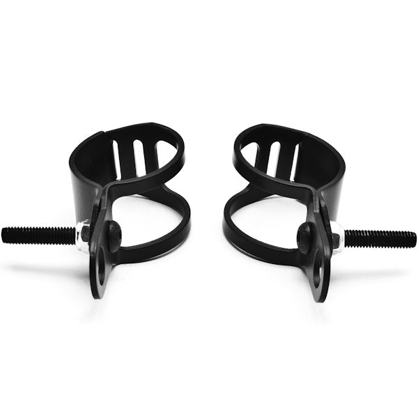 Black Turn Signal Clamp Relocation Mounting Bracket Fork Ears Cafe Racer Bobber Chopper 31-43mm