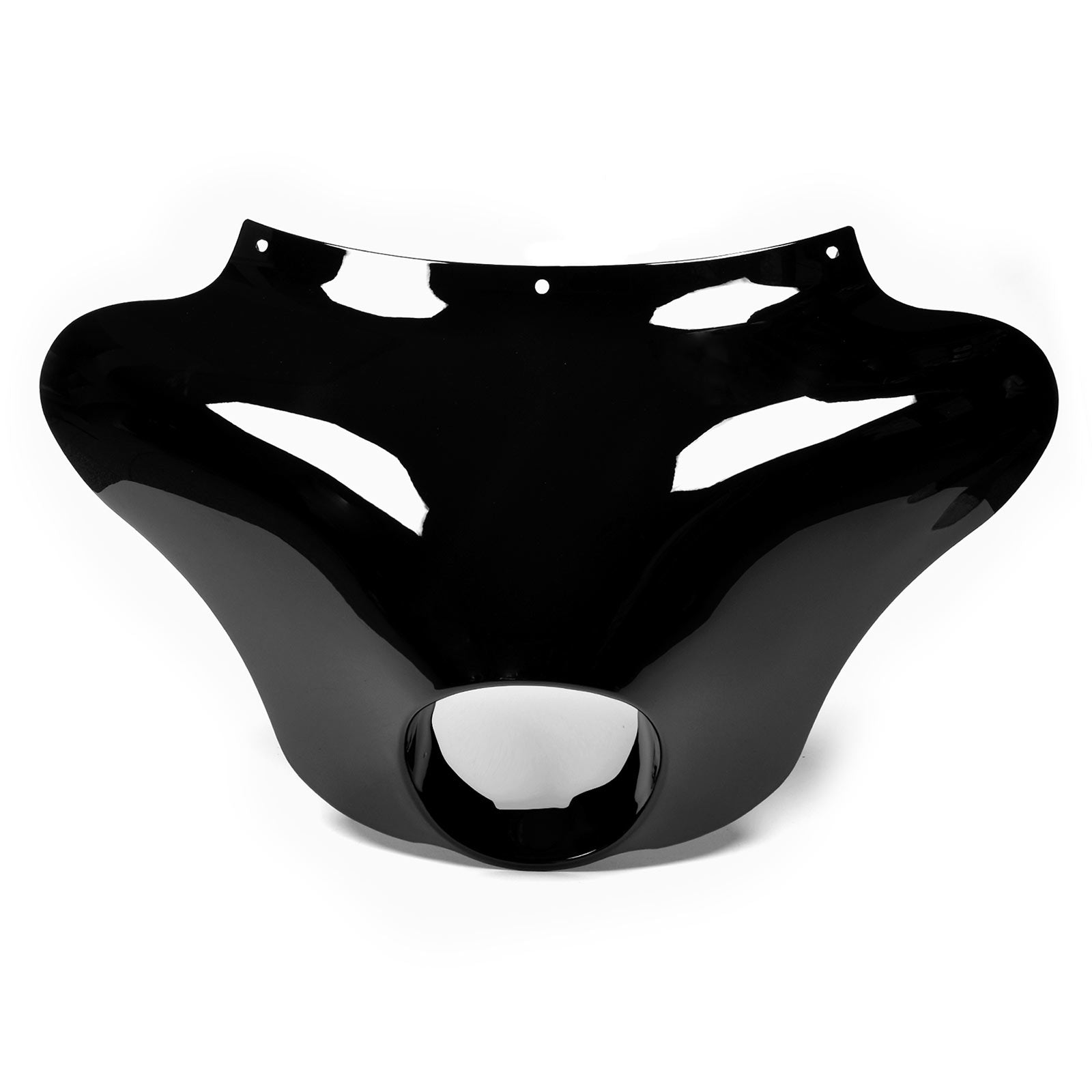 15" Tall Blackout Batwing Windshield Headlight Fairing Compatible with Harley Davidson, Honda and Indian