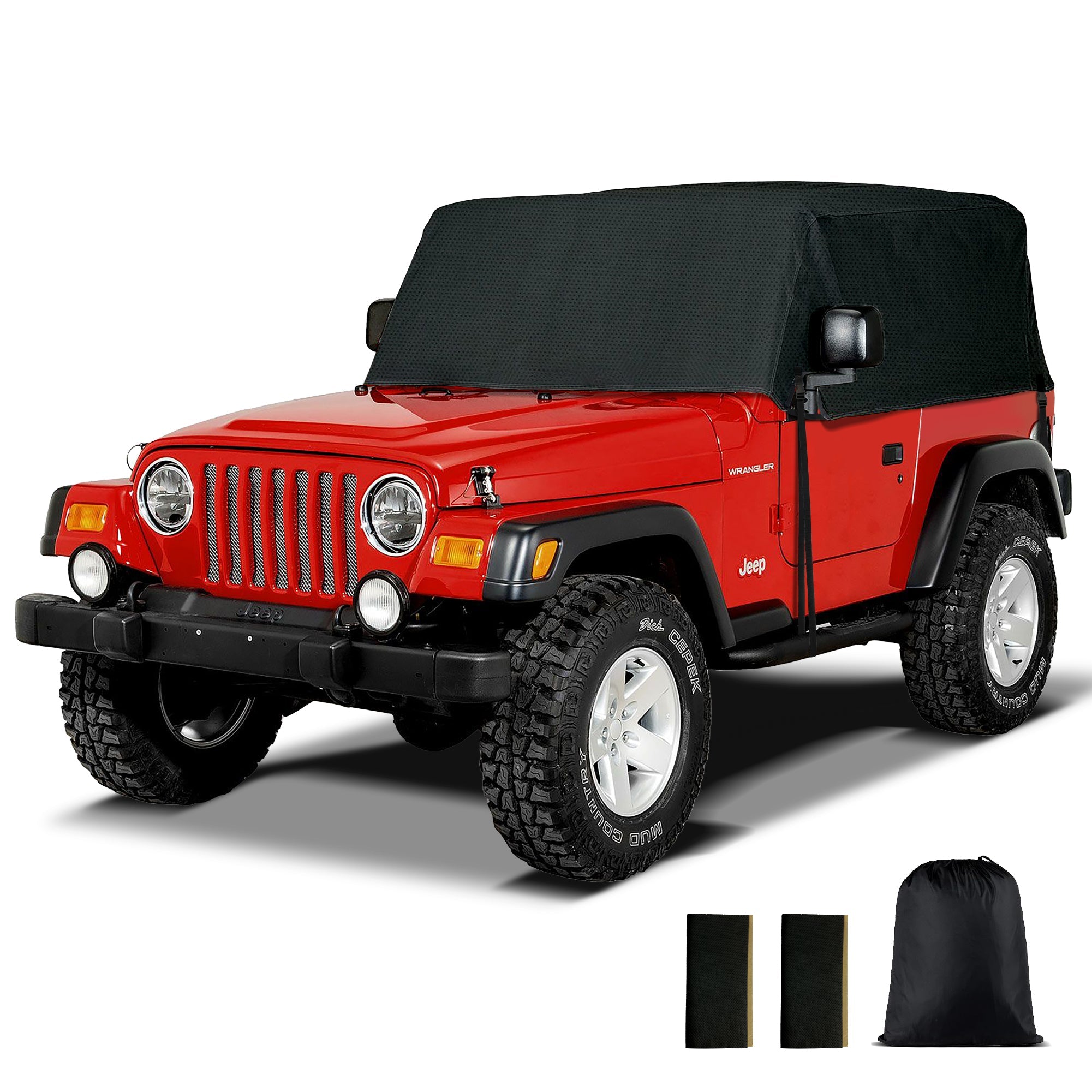 KNOX 2 Door Cab Car Cover Compatible with 1976–2006 Jeep Wrangler