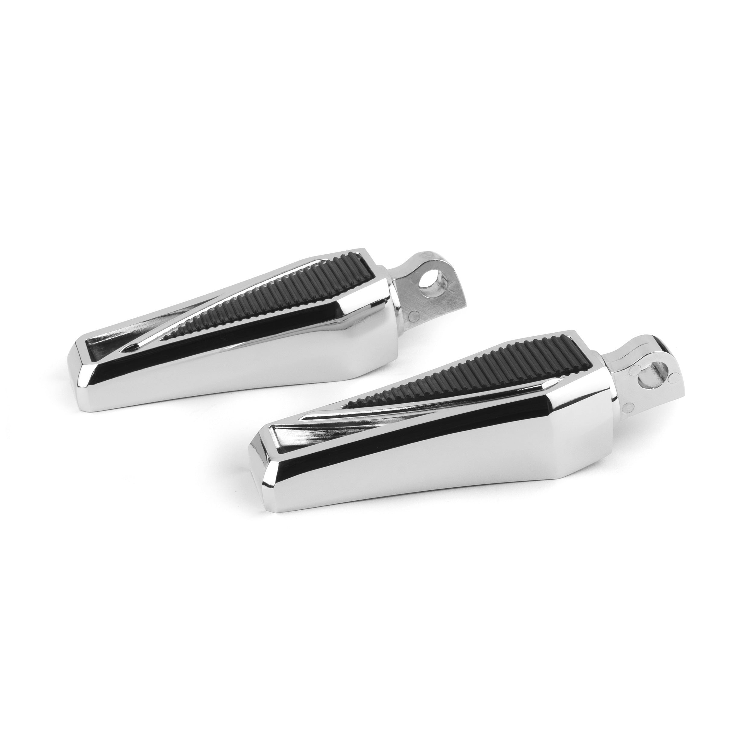 Phantom Foot Pegs Footrest Compatible with Harley Davidson Motorcycles, 1 Pair, Chrome