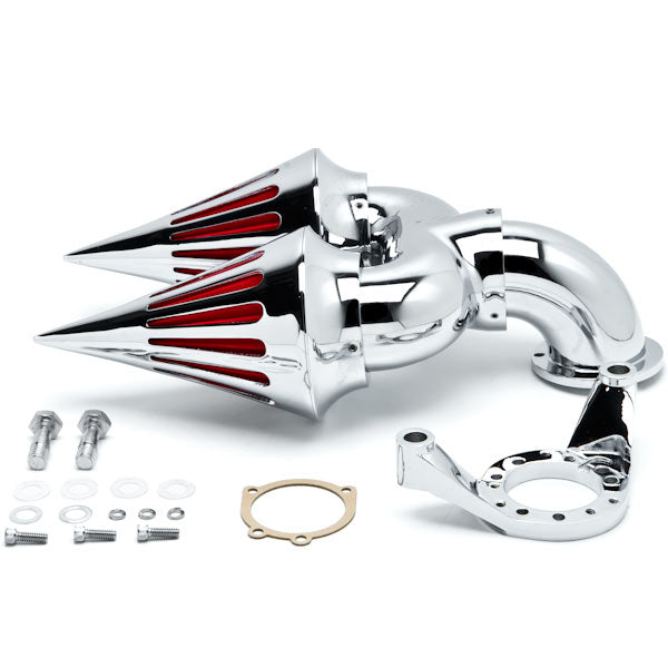 Chrome Dual Spike Intake Air Cleaner Filter Kit for Harley CV Carb Delphi V-Twin