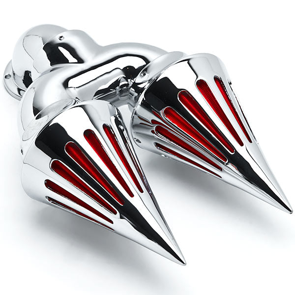 Chrome Dual Spike Intake Air Cleaner Filter Kit for Harley CV Carb Delphi V-Twin
