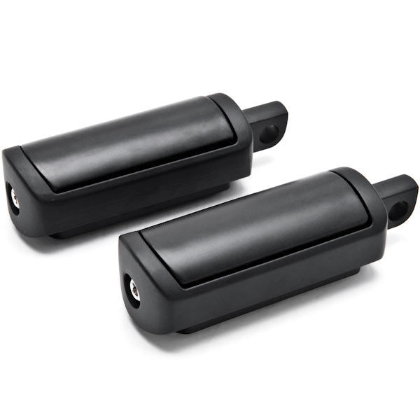 Skull Head Front & Rear Foot Peg Foot Rests Black for Harley Davidson (All Years)