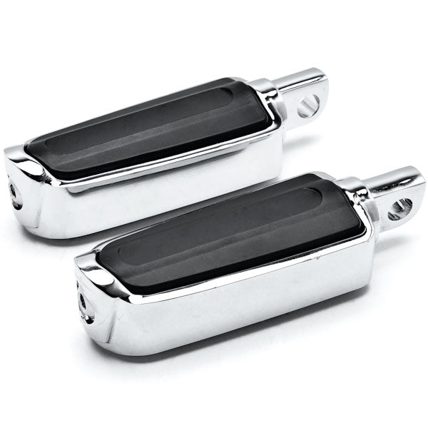 Tribal Design Front & Rear Footpeg Foot Rests Chrome for Harley Davidson (All Years)