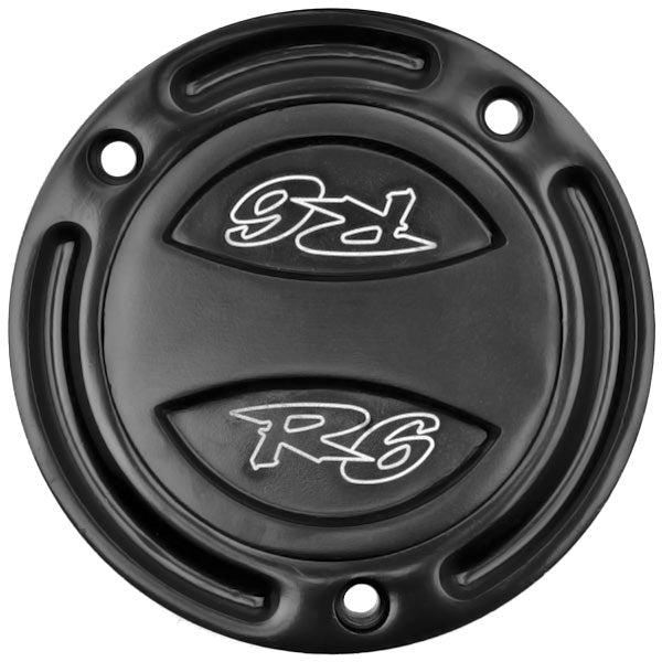 Black Keyless Gas Cap Twist Off Fuel Tank Cap For Yamaha YZF R6 Logo Engraved