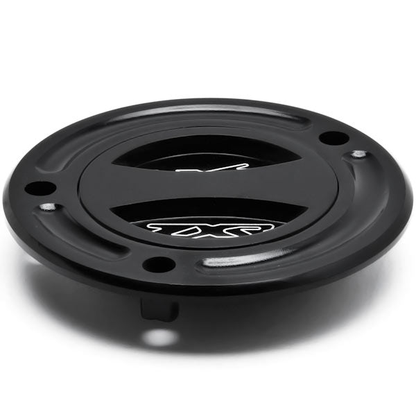 Black Keyless Gas Cap Twist Off Fuel Tank Cap For Kawasaki Ninja ZXR Logo Etched