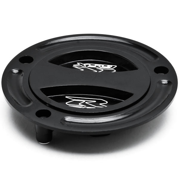 Black Keyless Gas Cap Twist Off Fueltank Fuel Cap For Suzuki GSXR Logo Engraved