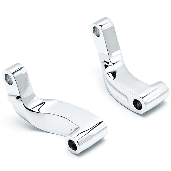 Chrome Mirror Relocation Extension Adapter Kit for Harley Davidson Motorcycles