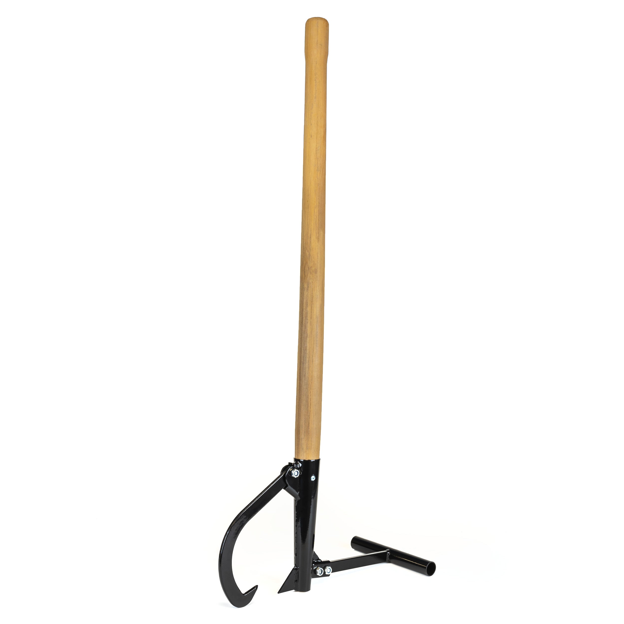 Biltek Wood Handled Timberjack - Log Grabber Cant Hook and Cutting Jack - Black