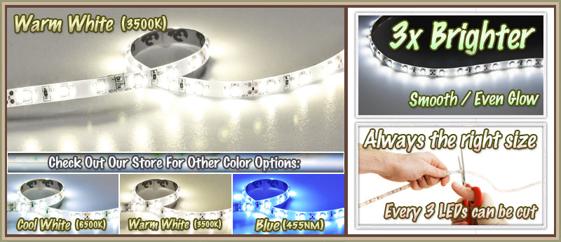 32.8' Feet Warm White 600 LEDs Light Remote Control Dimmer Kit SMD3528 110V Plug