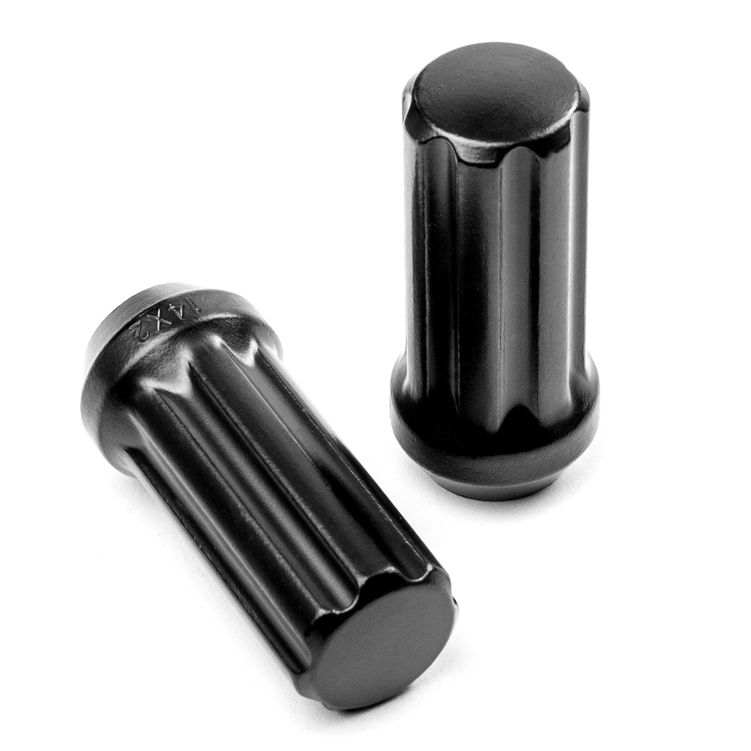 32x Black 14x2 Spline Lug Nuts + 2 Keys - Anti-Theft Locking Wheel Lug Nuts