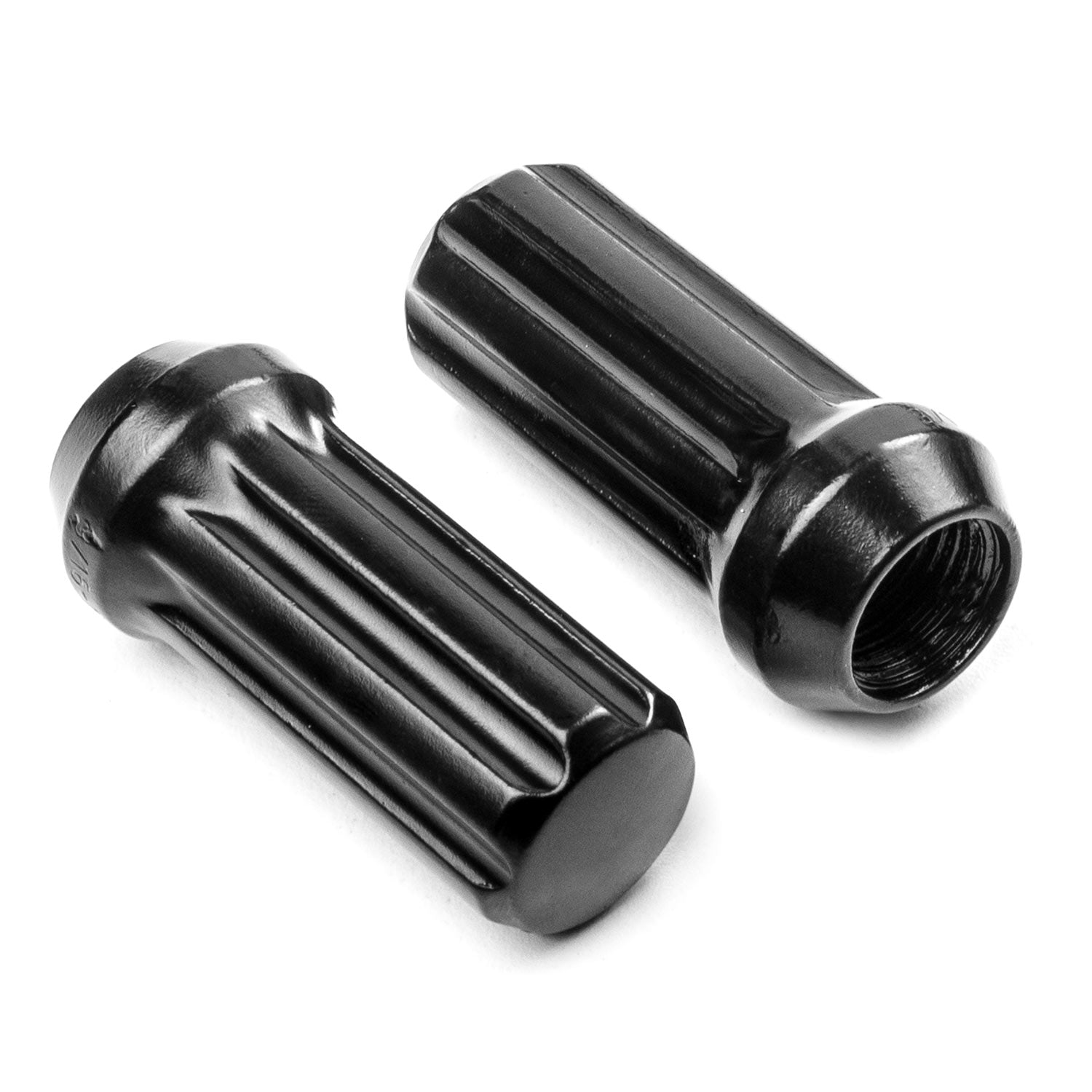 20x Black 9/16" x 18 Spline Lug Nuts + 2 Keys Anti-Theft Locking Wheel Lug Nuts