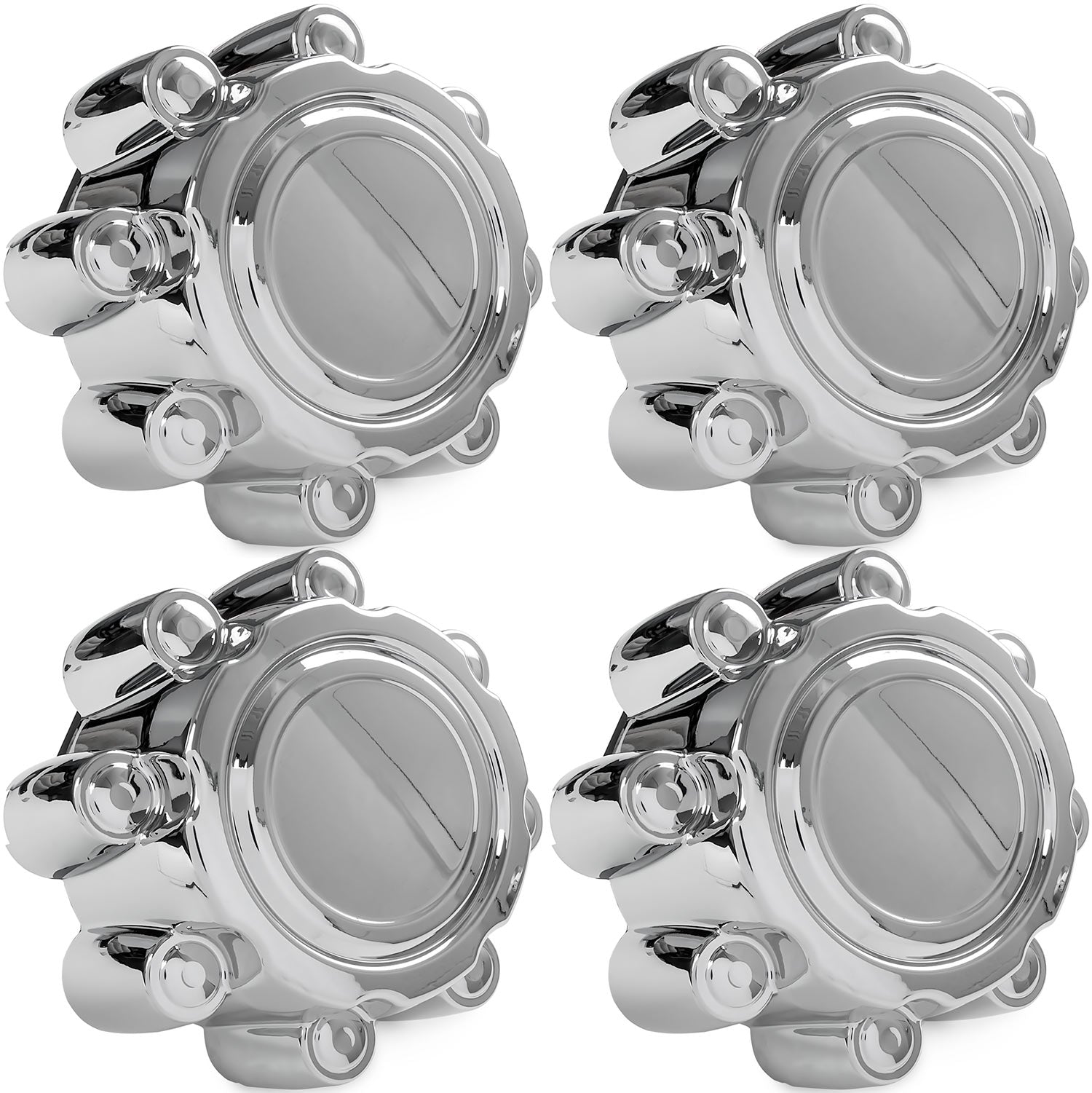 4x Chrome Center Caps Wheel Lug Nut Hub Cap Covers for 1999-2005 Ford F250 F350