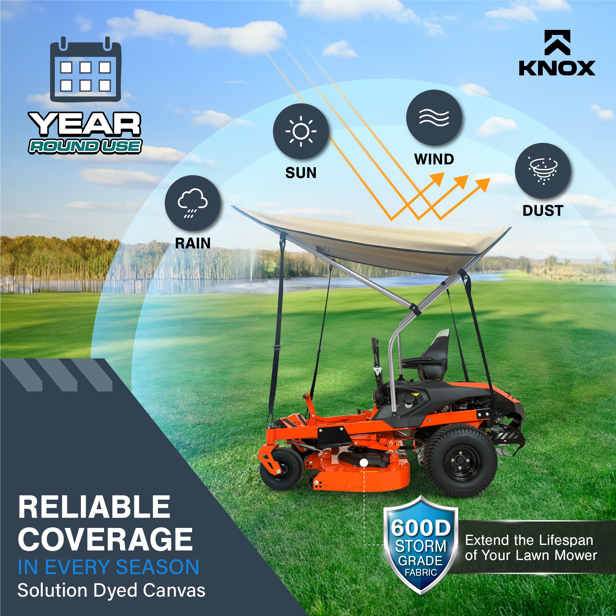 KNOX Zero Turn Lawn Mower Canopy