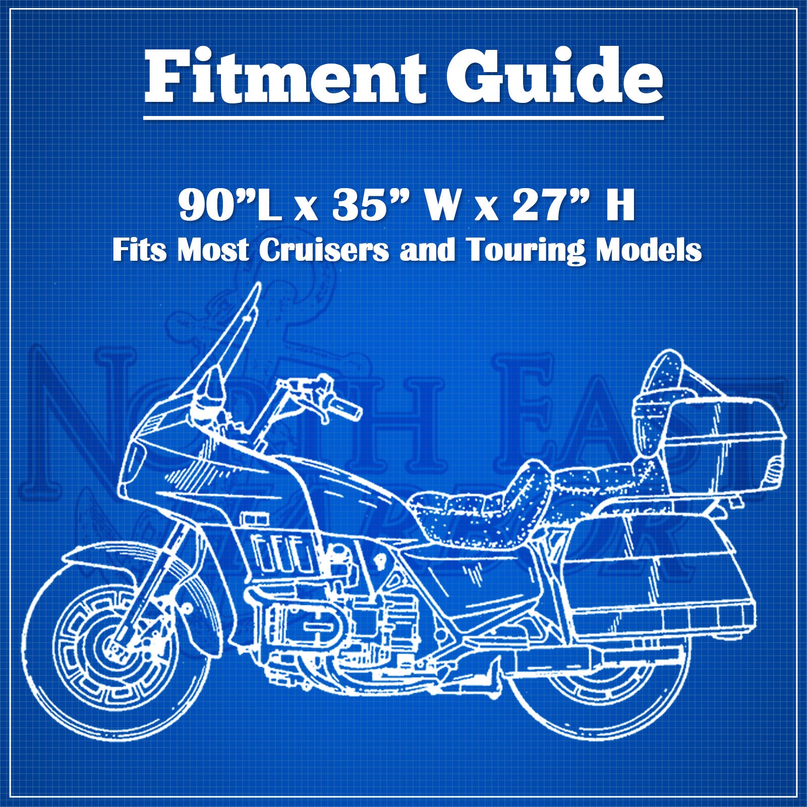 Motorcycle Half Cover - Water-Resistant, Dust-Proof, Lightweight Cover Protector for Cruisers and Touring Motorcycles