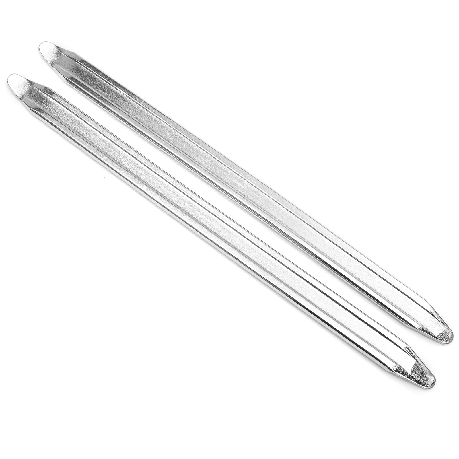 Biltek 12" Straight & Curved Tire Iron Tool- Durable Forged Steel- Set of 2