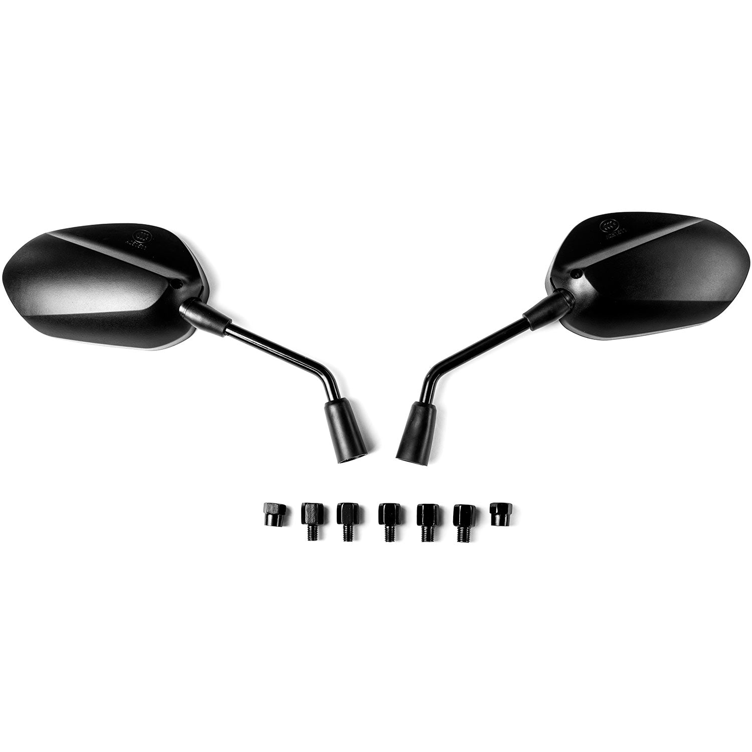 Black Universal Motorcycle Mirrors Cruiser Sport Bike Chopper Rear View Mirror