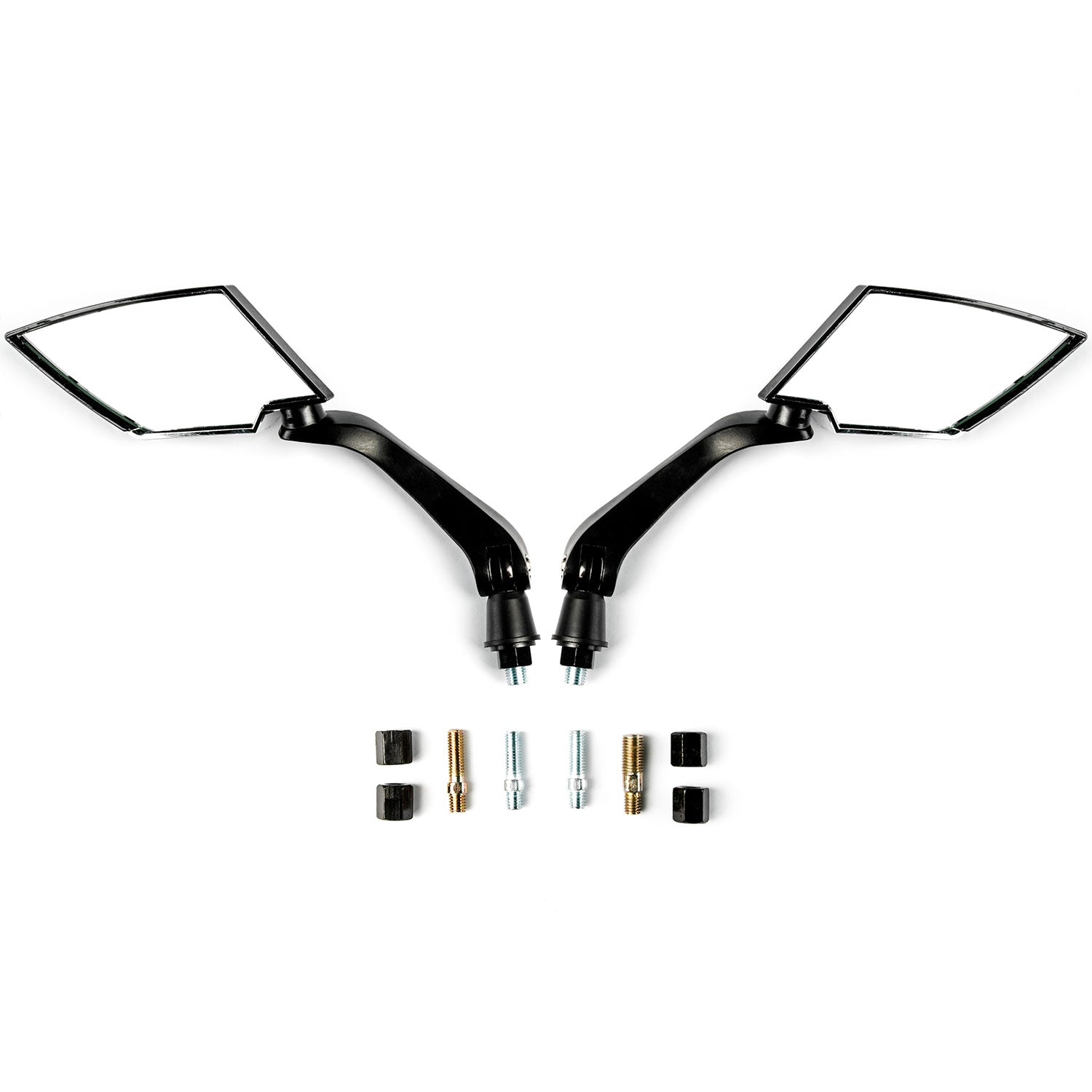 Black Universal Motorcycle Mirrors Cruiser Sport Bike Chopper Rear View Mirror