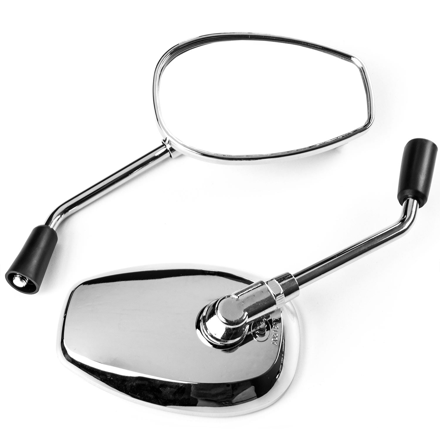 Chrome Universal Motorcycle Mirrors Cruiser Sport Bike Chopper Rear View Mirror
