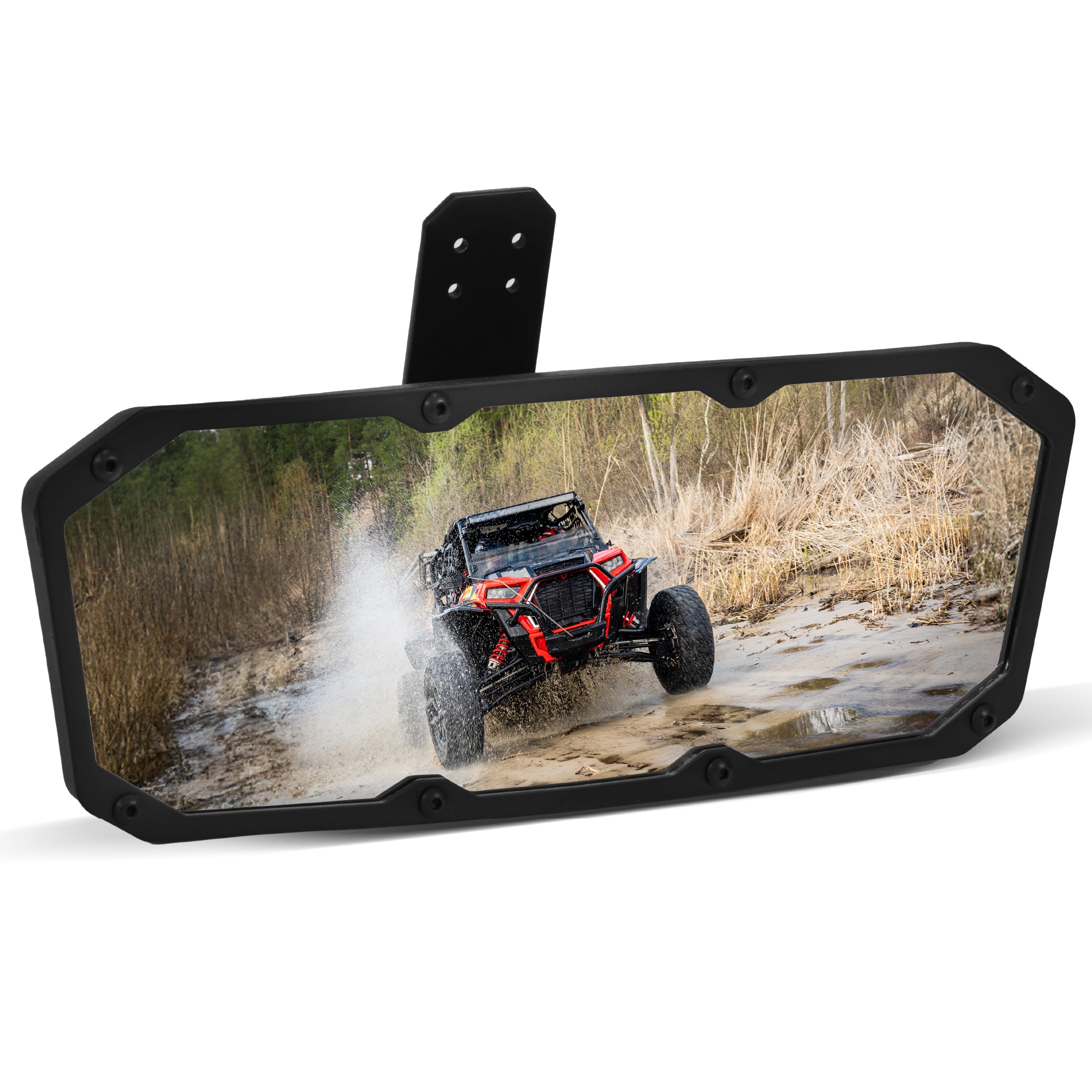 Krator UTV Rear Mirror for Factory-Present Mounting Tab, Replaces OEM 2879969