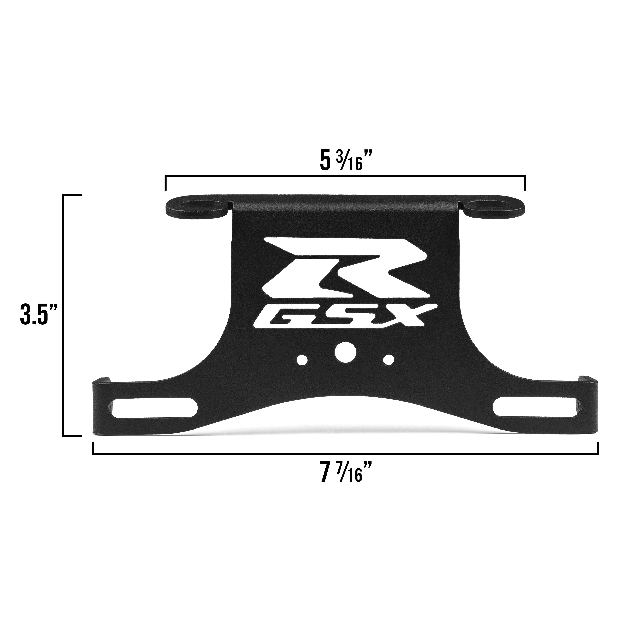 Suzuki GSXR 600 / 750 Fender Eliminator Black Logo Plate Holder (2006-2010)