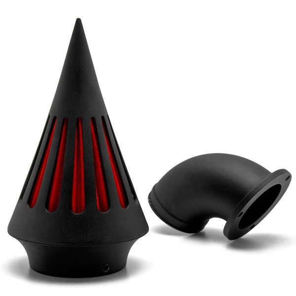 Black Spike Intake Air Cleaner Filter Kit for Harley Davidson Softail, Dyna, Touring, Rocker and More! (2001-2009)