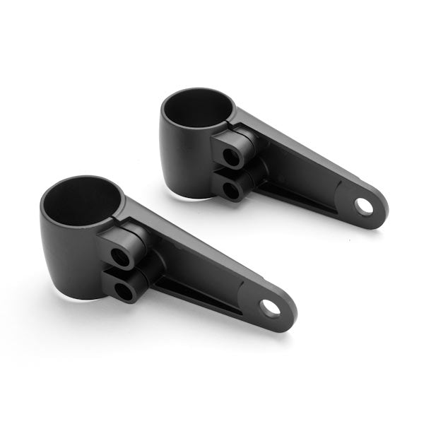 Black Universal Polished Aluminum Headlight Fork Mounting Brackets Fits 35mm, 39mm, and 41mm Forks