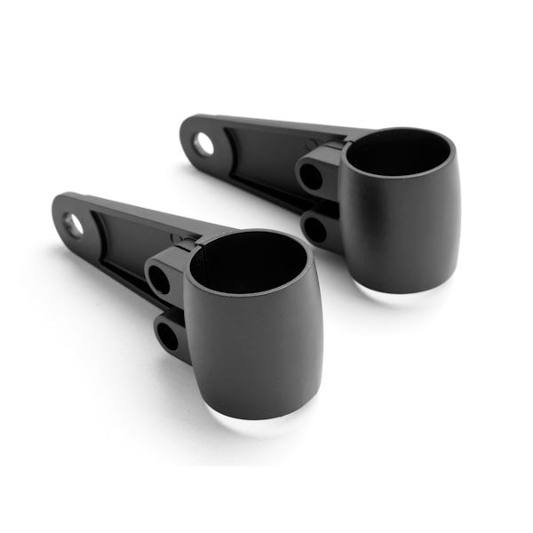 Black Universal Polished Aluminum Headlight Fork Mounting Brackets Fits 35mm, 39mm, and 41mm Forks