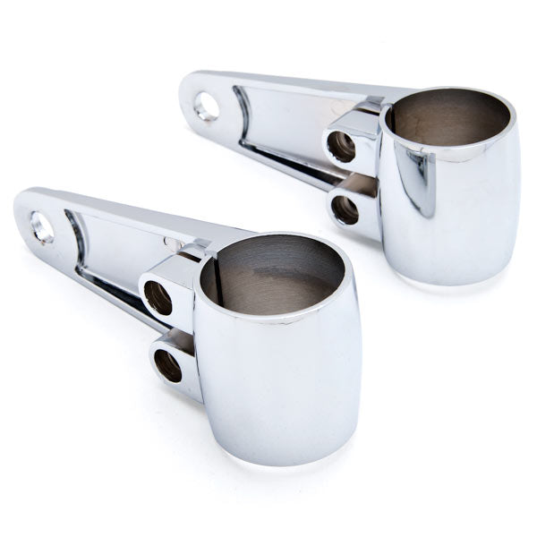 Chrome Universal Headlight Fork Mounting Brackets Fits 35mm 39mm 41mm Forks