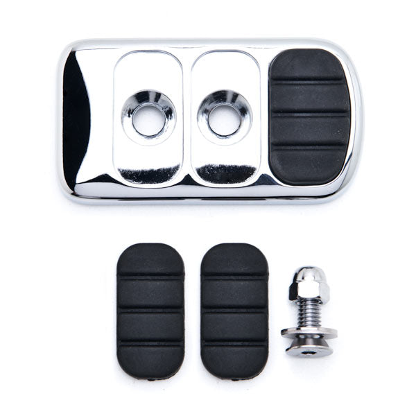 New Chrome Brake Pedal Pad Cover Black NonSlip Rubber for Harley Kawasaki Yamaha Suzuki