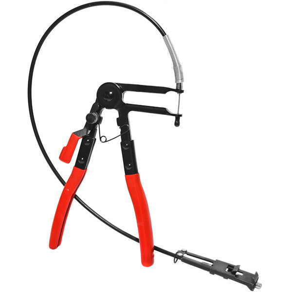 24" Long Reach Hose Clamp Pliers w/ Flexible Wire Shaft Fuel Oil Water Hose Tool