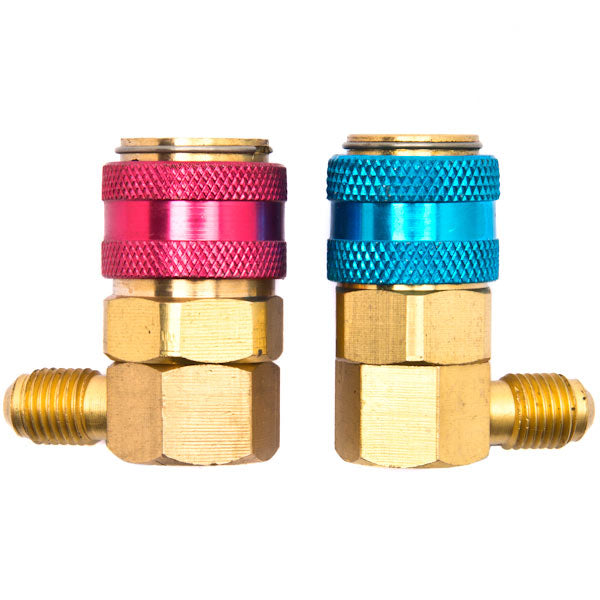 R134a A/C Manifold Gauge Conversion Kit High Low Angle Quick Adapter ACME