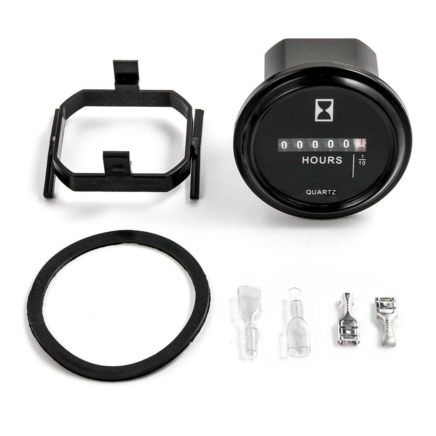 Waterproof 2" Quartz Round Hour Meter Gauge for Marine Boat Engine Automotive Motorcycle ATV Snowmobile John Deere Fork Lift CAT Tractor Generator Engine Mower