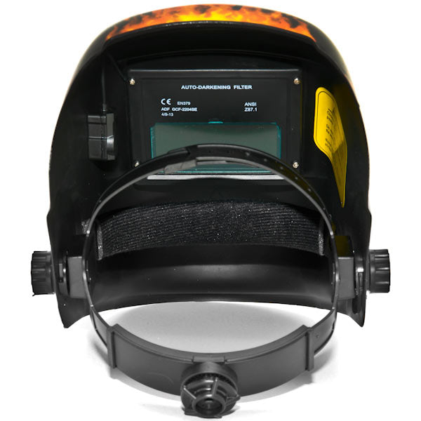Professional Auto Darkening Solar Welding Helmet MIG TIG ARC Plasma Flames Skull