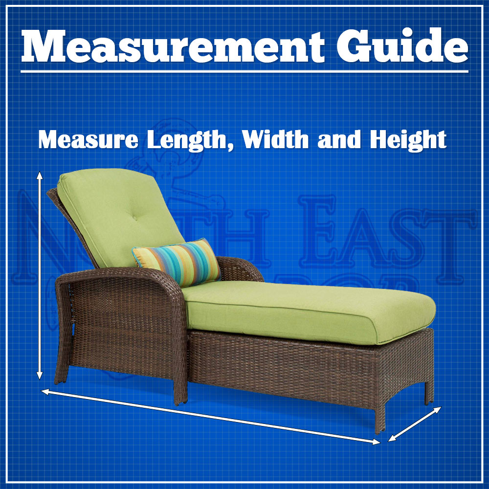 Patio Chaise Lounge Chair Furniture Cover - 86"L x 36"W x 32"H - Gray/Black