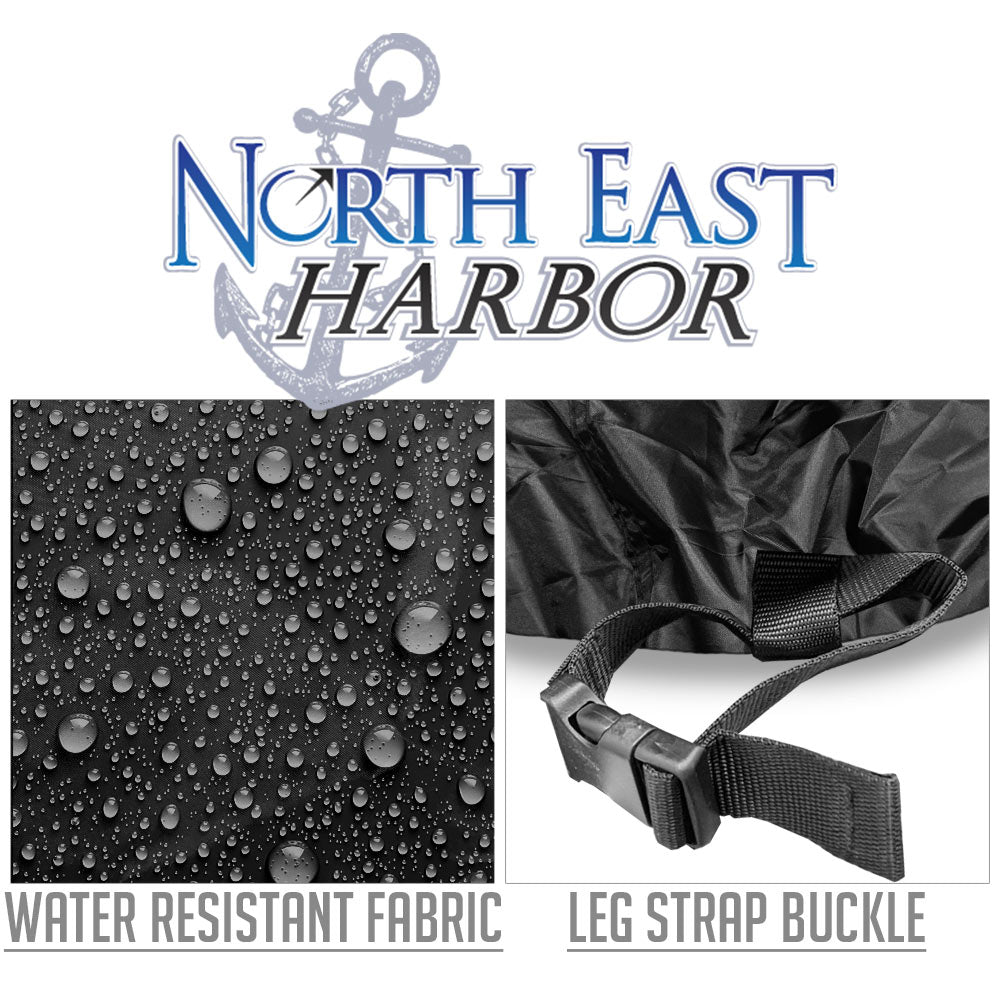 Premium 8ft Patio Firewood Log Rack Cover - 96"L x 24"W x 42"H - Black