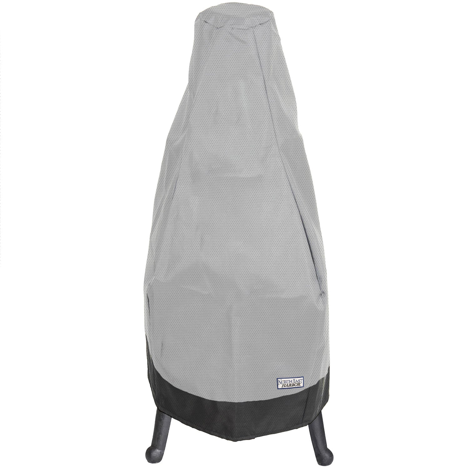 Waterproof Outdoor Round Base Chiminea Winter Cover - Fits up to 65" H - Grey