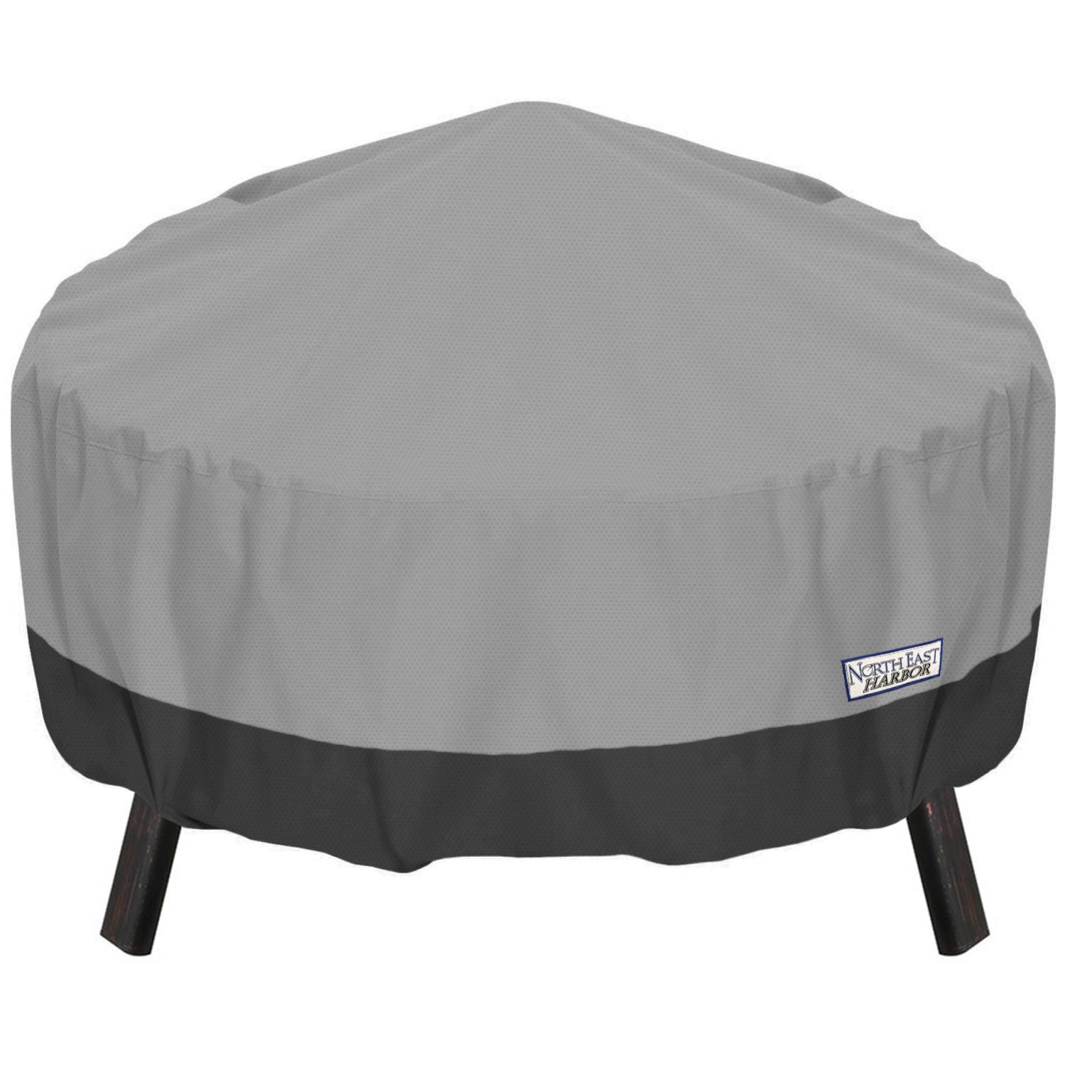 Waterproof Round Fire Pit Cover Outdoor Patio - Fits up to 44" Diameter - Grey