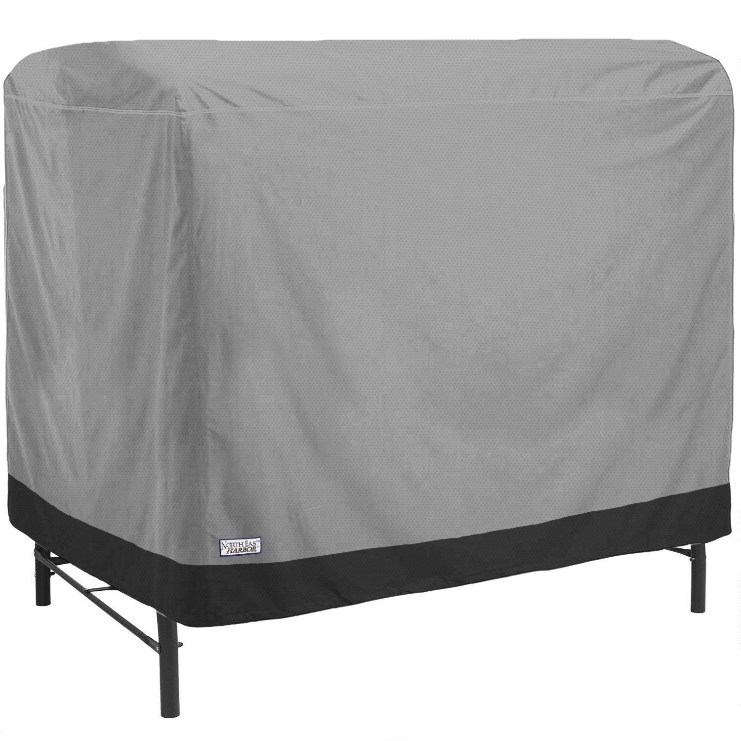 Waterproof Outdoor 2-Seater Canopy Swing Cover - 78"L x 60"W x 56"H - Grey/Black