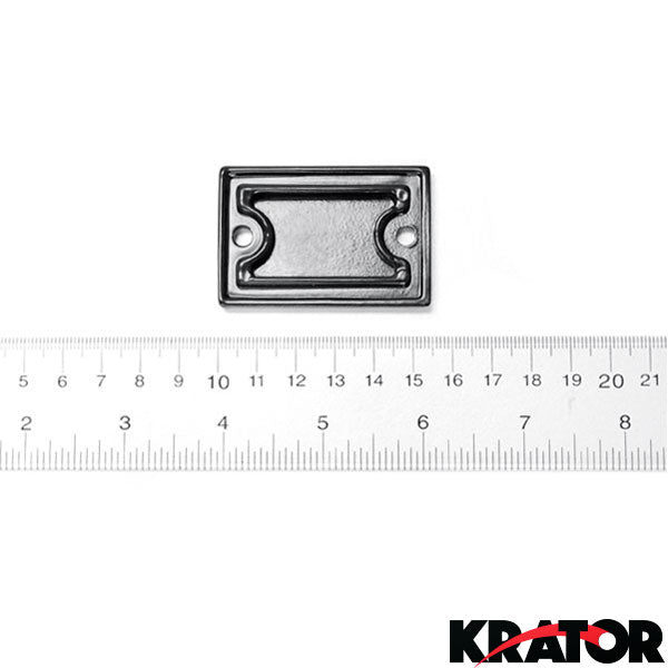 Suzuki Pair of Black Billet Fluid Reservoir Cap Logo Engraved - Intruder, Boulevard, 1400, 1500, S83, C90 (1990-2007)