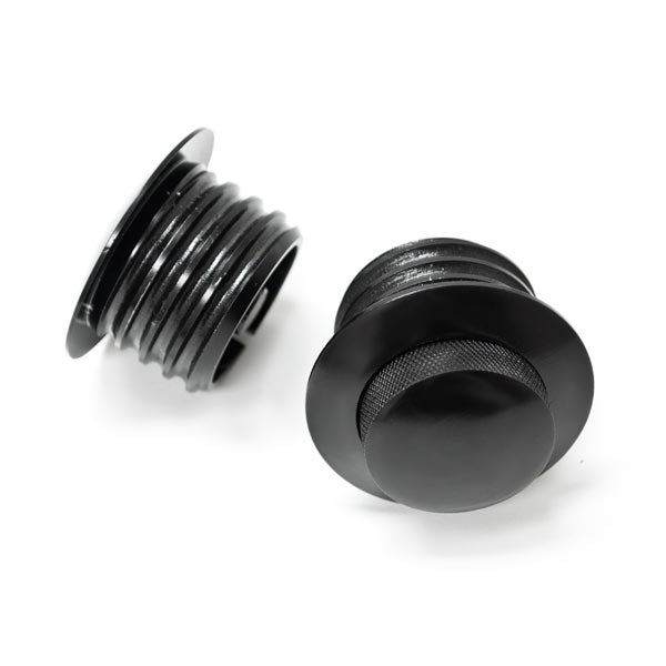 Dual Black Flush Pop Up Gas Cap Vented Fueltank Fuel Cap for Harley Davidson (1982-2010)