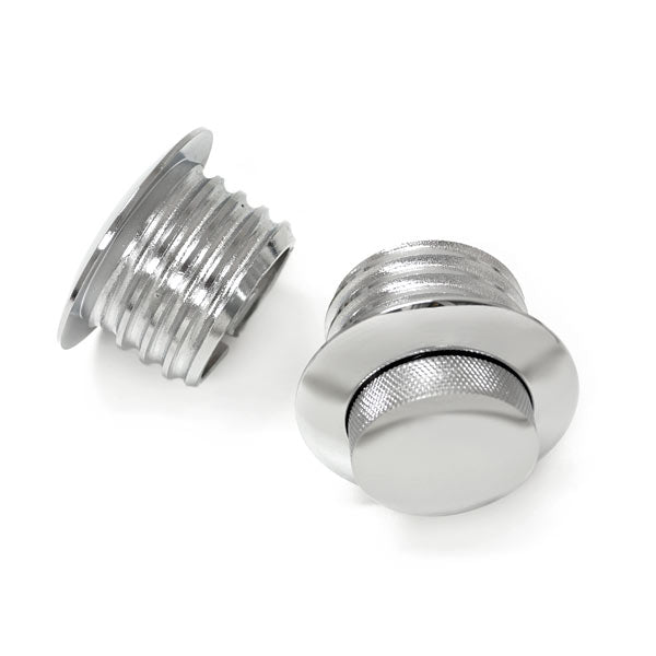 Dual Chrome Pop Up Flush Gas Cap Vented Fueltank Fuel Cap Left & Right for Harley Davidson (1982-2010)